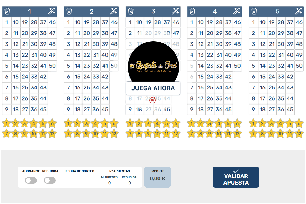 Jugar proper sorteig d'Euromillones